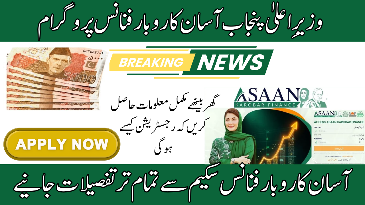 CM Punjab Asaan Karobar Finance Program