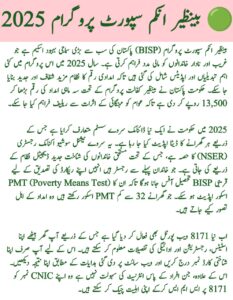 Benazir Income Support Programme 2025 || Latest Updates, Online , 8171benazirhelps.com